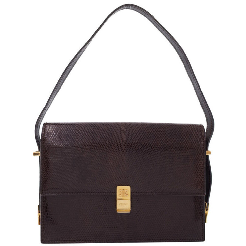Celine Lizard Embossed Semi Shoulder Bag